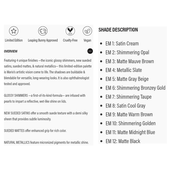 MAKEUP BY MARIO Ethereal Eyes Eyeshadow Palette In Moonlight - Picture 6 of 9